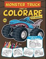Monster Truck Libro Da Colorare Bambini