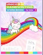 Unicorn Handwriting Workbook for Kids: Unicorn Handwriting Book - Unicorn Handwriting Practice Letter Tracing Workbook - Handwriting Printing Workbook