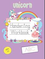 Unicorn Handwriting Workbook