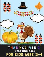 Thanksgiving coloring book for kids ages 2-4