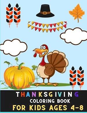 Thanks giving coloring book for kids ages 4-8