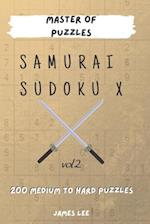 Master of Puzzles - Samurai Sudoku X 200 Medium to Hard Puzzles vol.2