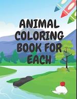 Animal Coloring Book for Each