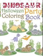 Dinosaur Halloween Party Coloring Book