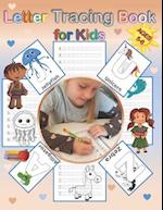 Letter Tracing Book for Kids Ages 5-6