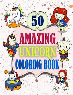 50 amazing unicorn coloring book