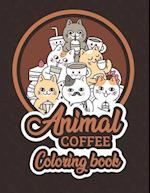 Animal Coffee Coloring Book