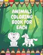 Animals Coloring Book for Each