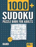 Sudoku Puzzle Book for Adults: 1000+ Hard Sudoku Puzzles with Solutions - Vol. 1 