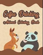 Coffee Drinking Animal Coloring Book