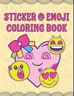 Sticker & Emoji Coloring Book