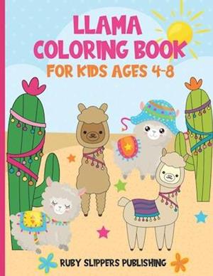 Llama Coloring Book For Kids Ages 4-8