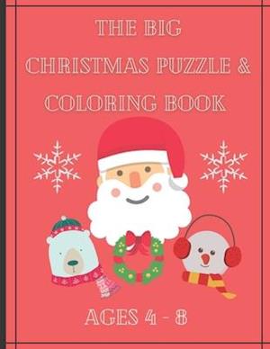 The Big Christmas Puzzle and Coloring Book Ages 4 - 8