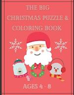 The Big Christmas Puzzle and Coloring Book Ages 4 - 8