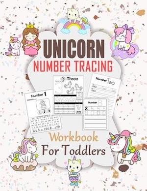 Unicorn Number Tracing Workbook For Toddler