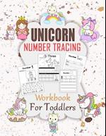 Unicorn Number Tracing Workbook For Toddler