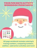 your fun math activity workbook from Santa