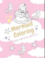 Mermaid Coloring Book for Kids Ages 4-8