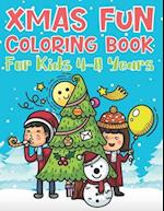 Xmas Fun Coloring Book For Kids 4-8 Years