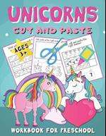 Unicorns Cut and Paste Workbook for Preschool