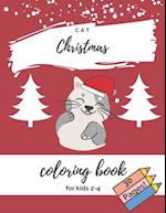 Cat Christmas Coloring Book For Kids 2-4