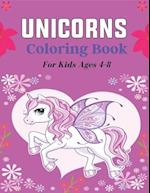 UNICORNS Coloring Book For Kids Ages 4-8