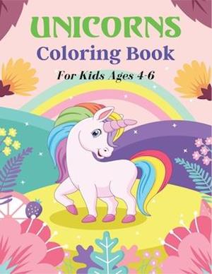 UNICORNS Coloring Book For Kids Ages 4-6