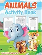 Animal Activity Book for Kids Ages 4-8