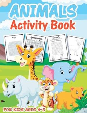 Animal Activity Book for Kids Ages 4-8