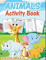 Animal Activity Book for Kids Ages 4-8