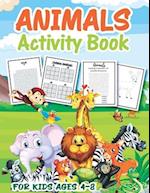 Animal Activity Book for Kids Ages 4-8