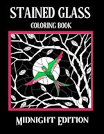 Stained Glass Coloring Book Midnight Edition