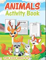 Animal Activity Book for Kids Ages 4-8