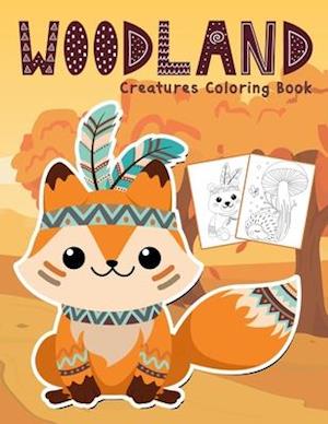 Woodland Creatures Coloring Book: Amazing Woodland Animals Colouring Book