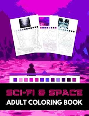 Sci-Fi & Space Adult Coloring Book