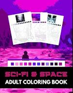 Sci-Fi & Space Adult Coloring Book