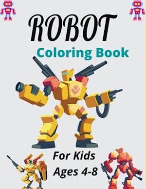 ROBOT Coloring Book For Kids Ages 4-8