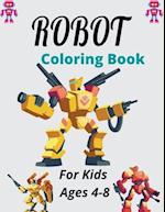 ROBOT Coloring Book For Kids Ages 4-8