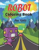 ROBOT Coloring Book For Girls