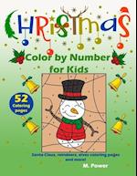 Christmas Color by Number for kids
