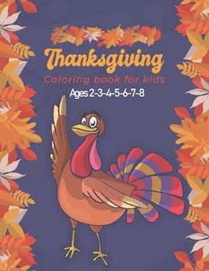 Thanksgiving Coloring Book for Kids Ages 2-3-4-5-6-7-8