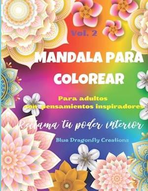 Mandala para colorar para adultos con pensamientos inspiradores