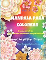 Mandala para colorar para adultos con pensamientos inspiradores