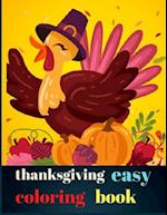 Thanksgiving easy coloring book