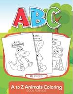 ABC A to Z Animals Coloring Book for Kids