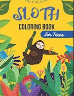 SLOTH Coloring Book For Teens