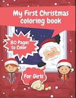 My First Christmas Coloring Book For Girls