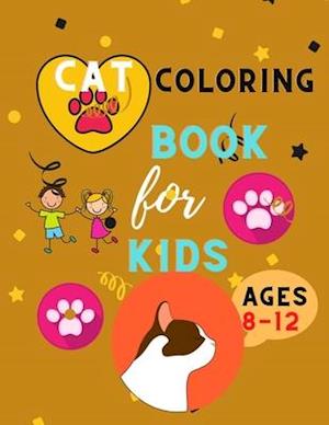 Cat coloring book for kids ages 8-12