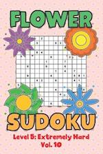 Flower Sudoku Level 5: Extremely Hard Vol. 10: Play Flower Sudoku With Solutions 5 9x9 Grid Overlap Hard Level Volumes 1-40 Variation Paper Logic Gam