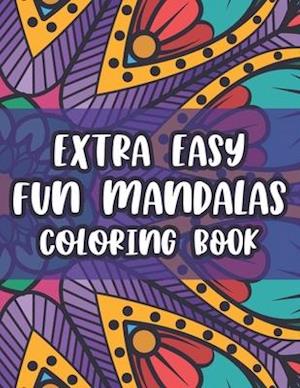Extra Easy Fun Mandalas Coloring Book